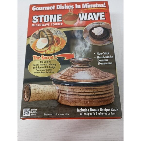 As Seen On TV TeleBrand Stone Wave Microwave Cooker Non Stick Ceramic Stoneware - Picture 3 of 8